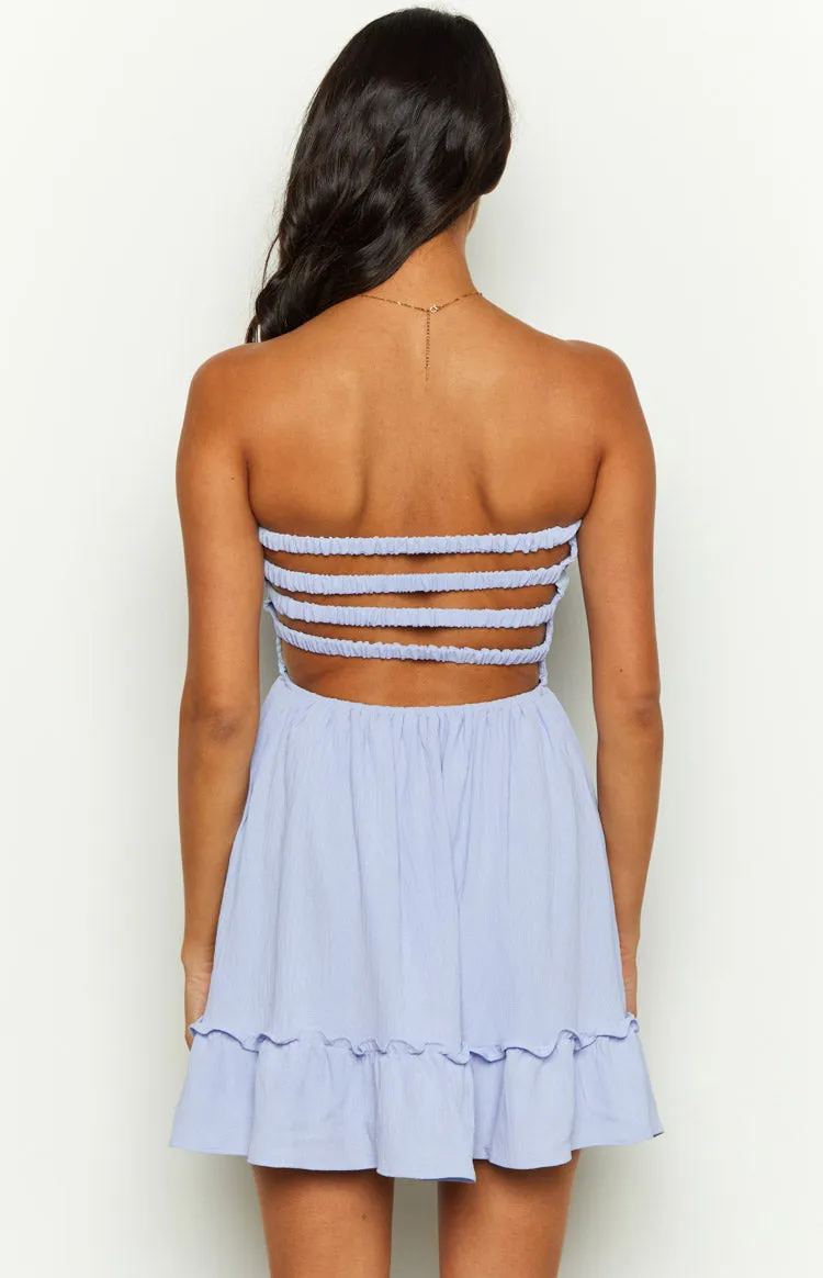 Sundazed Blue Strapless Mini Dress sold by Beginning Boutique product image thumbnail 5