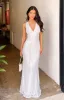 Farida White Lace Maxi Dress sold by Beginning Boutique