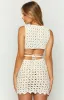 Dusk White Crochet Mini Dress sold by Beginning Boutique