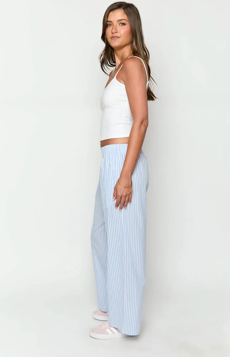 Mahalia Light Blue Stripe Pants sold by Beginning Boutique product image thumbnail 4