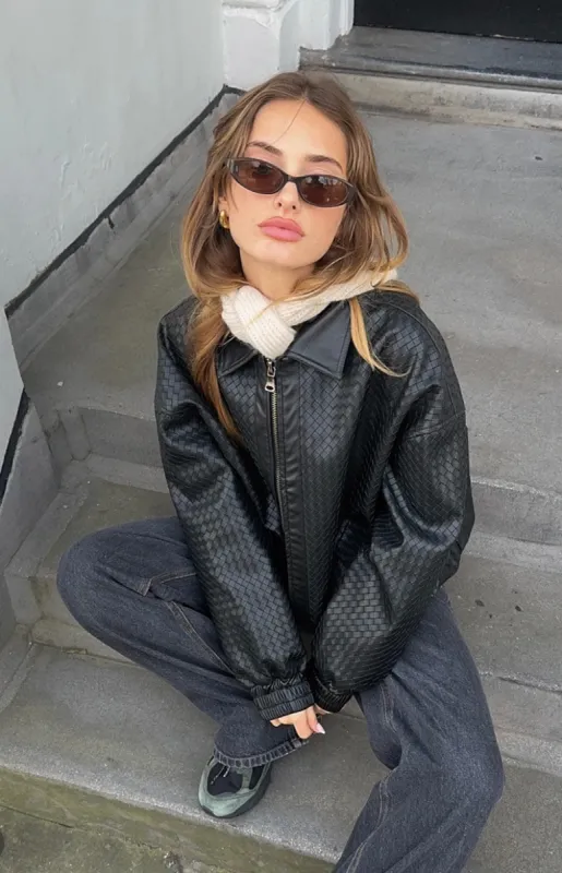 Lioness Kenny Onyx Bomber Jacket sold by Beginning Boutique