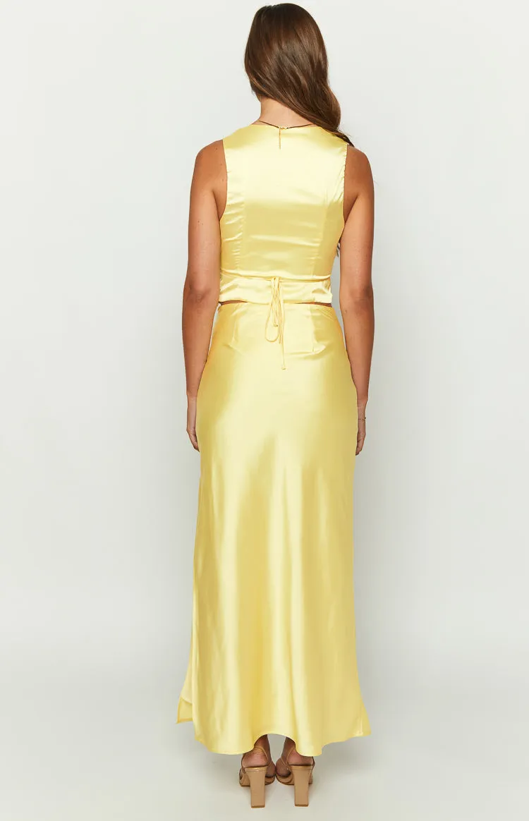 Genevieve Yellow Maxi Skirt sold by Beginning Boutique product image thumbnail 5