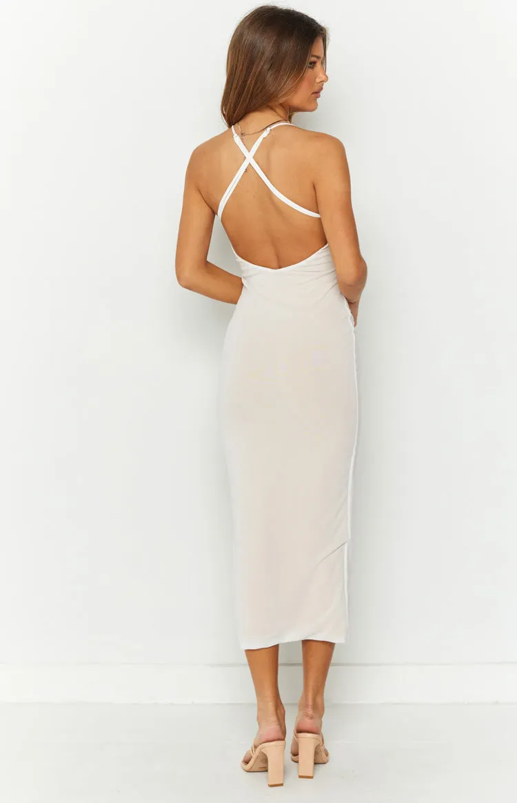 Marlow White Mesh Midi Dress sold by Beginning Boutique product image thumbnail 4