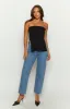 Mordani Black Knit Strapless Top sold by Beginning Boutique