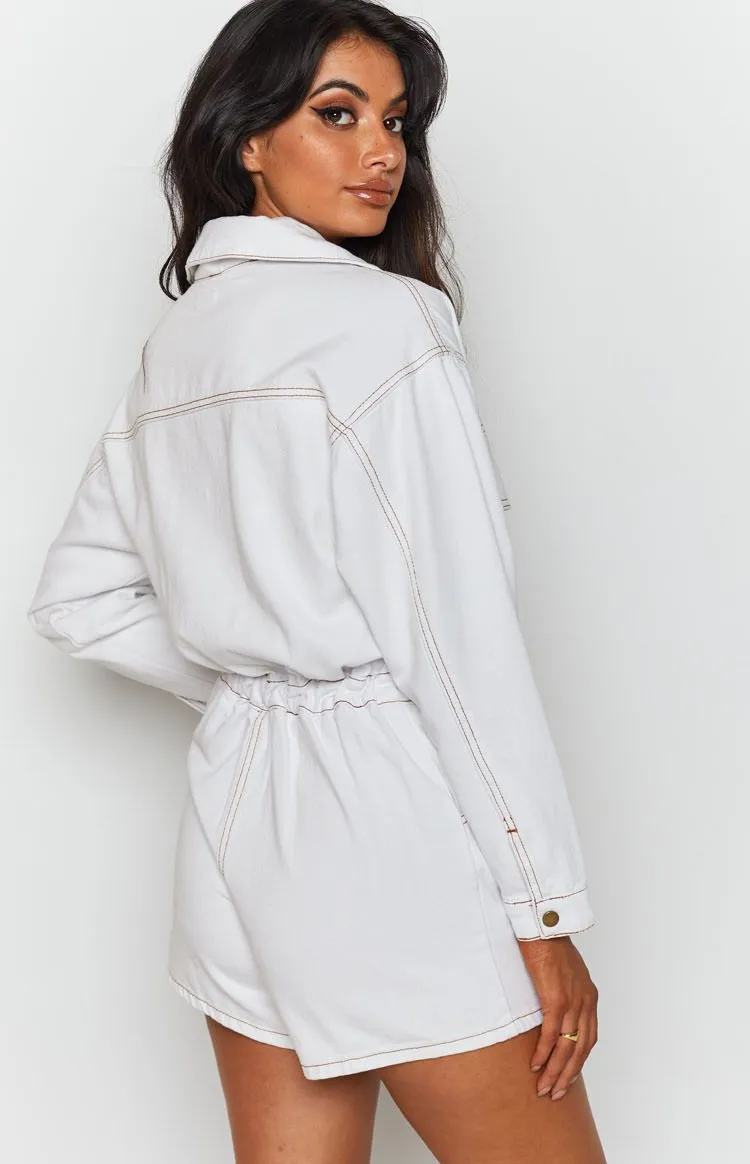 Lizzo Denim Jumpsuit Cream sold by Beginning Boutique product image thumbnail 5