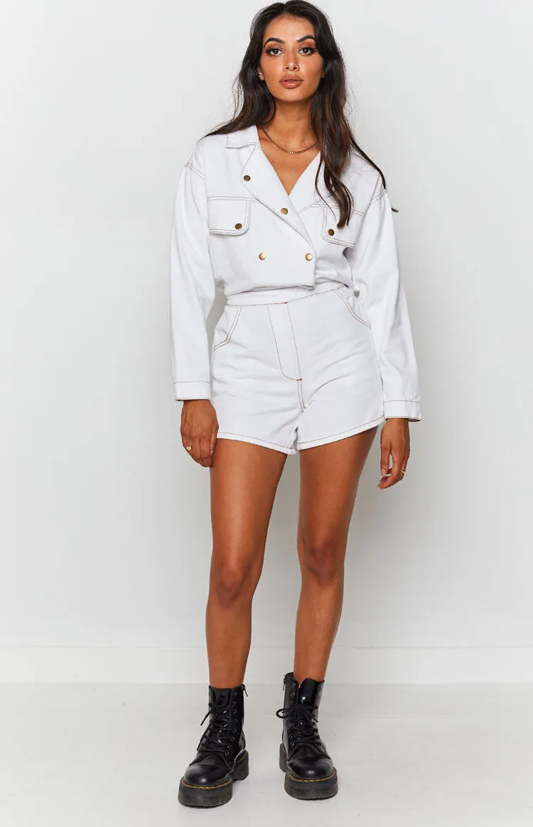 Lizzo Denim Jumpsuit Cream sold by Beginning Boutique product image thumbnail 4