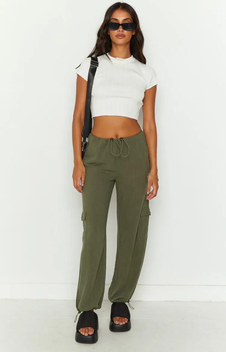 Kady Khaki Soft Cargo Pants sold by Beginning Boutique product image thumbnail 3