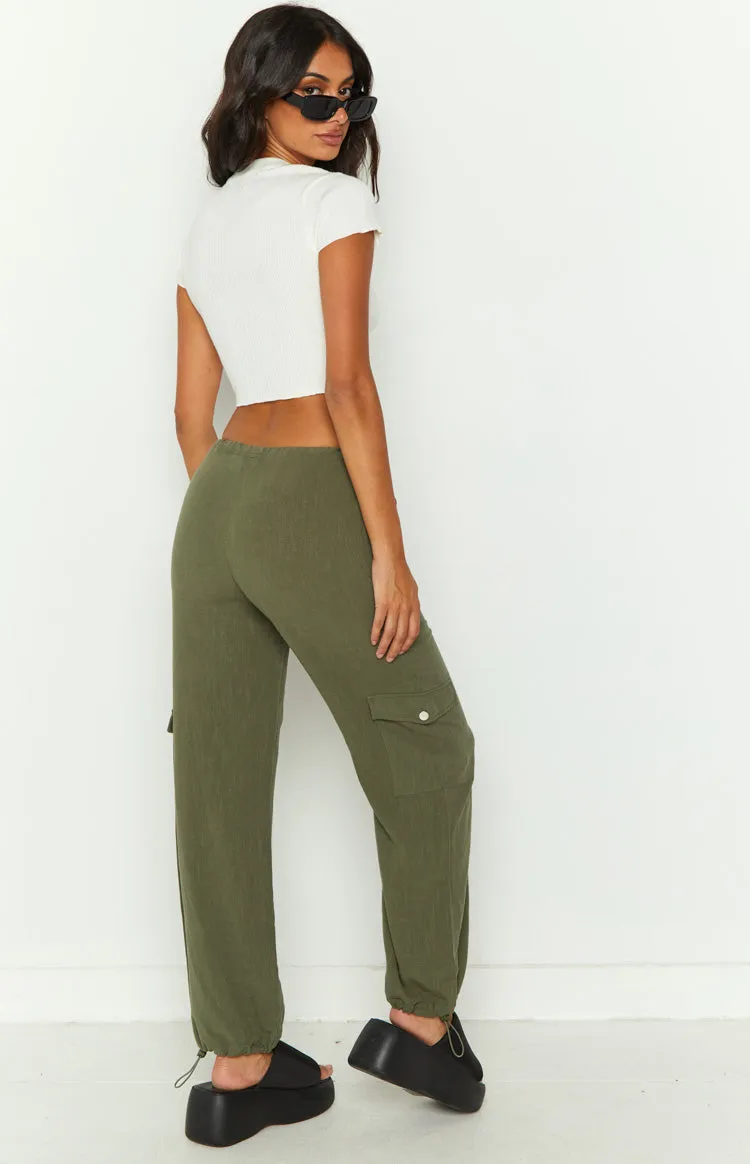 Kady Khaki Soft Cargo Pants sold by Beginning Boutique product image thumbnail 5