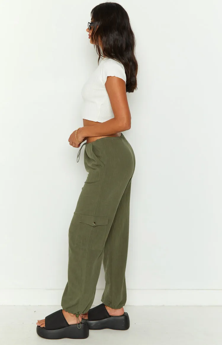 Kady Khaki Soft Cargo Pants sold by Beginning Boutique product image thumbnail 4