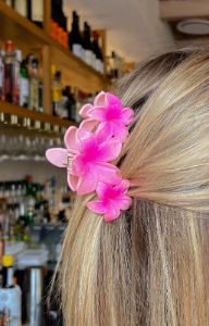 Blossom Bloom Pink Flower Hair Clip sold by Beginning Boutique