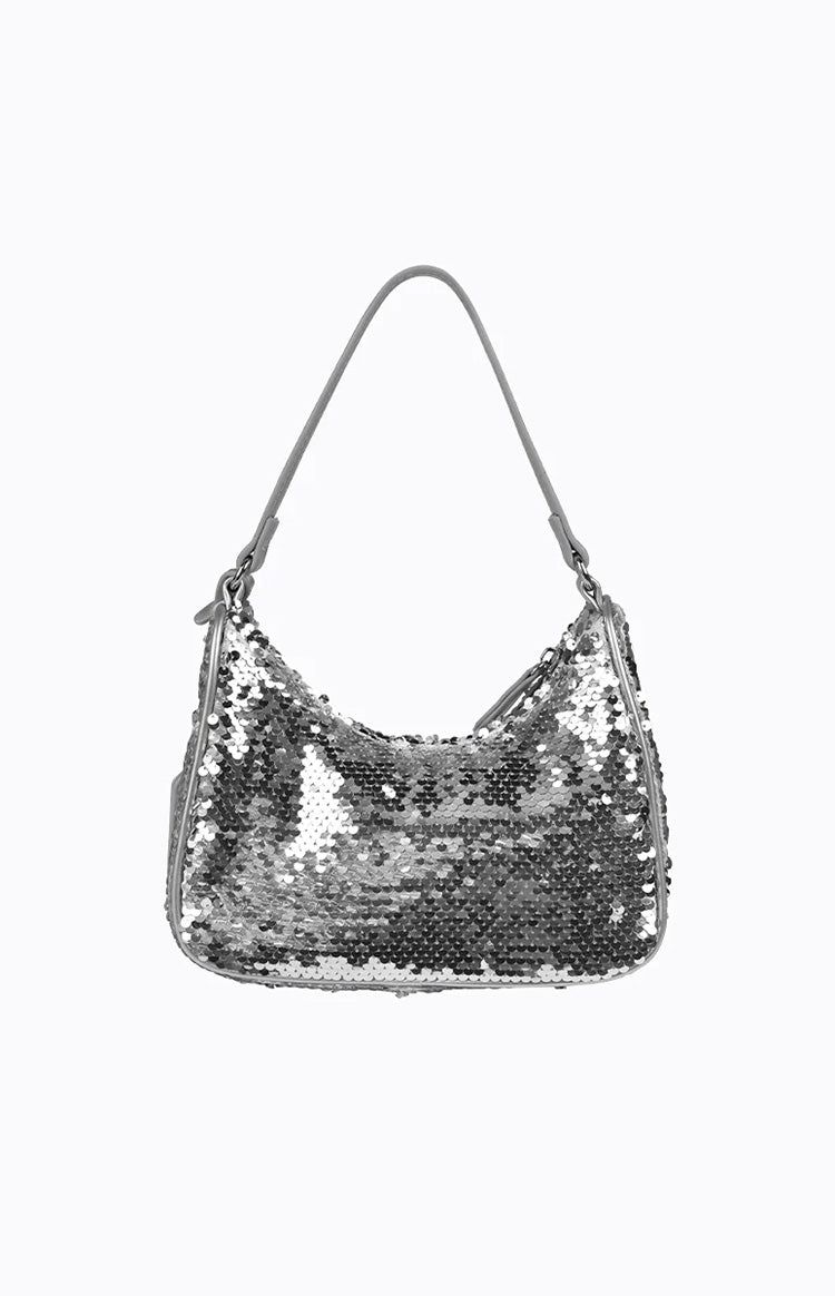 Peta & Jain Niah Silver Sequin Shoulder Bag sold by Beginning Boutique product image thumbnail 2