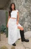 Calypso White Lace Maxi Skirt sold by Beginning Boutique