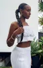 Emerie White Crop Top sold by Beginning Boutique