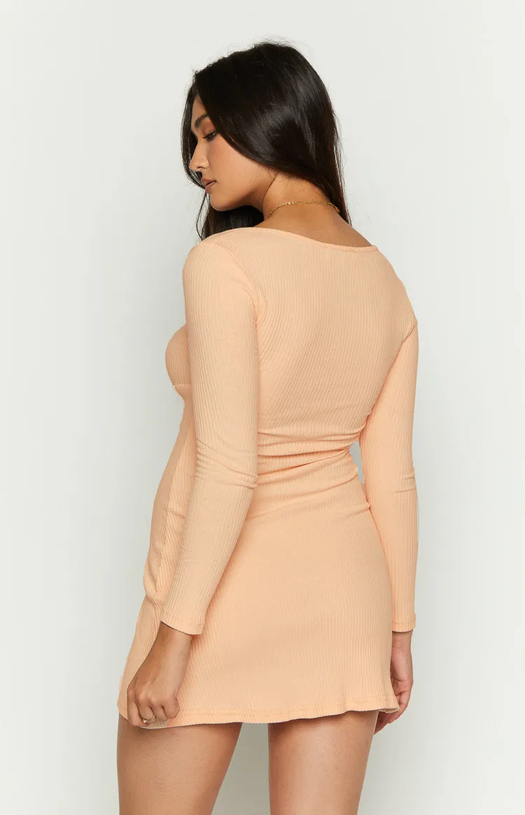 Eliana Beige Mini Party Dress sold by Beginning Boutique product image thumbnail 5