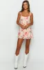 Eleanora Pink Floral Mini Dress sold by Beginning Boutique