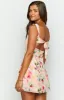 Eleanora Pink Floral Mini Dress sold by Beginning Boutique