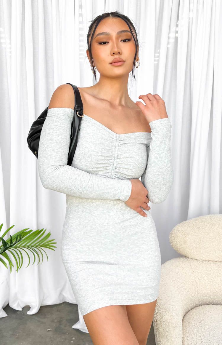 Amarie Grey Mini Dress sold by Beginning Boutique product image thumbnail 5