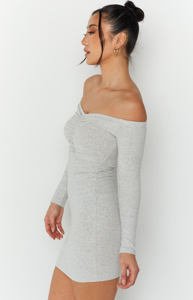 Amarie Grey Mini Dress sold by Beginning Boutique product image thumbnail 3