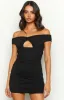 Your Love Black Mesh Off Shoulder Mini Dress sold by Beginning Boutique