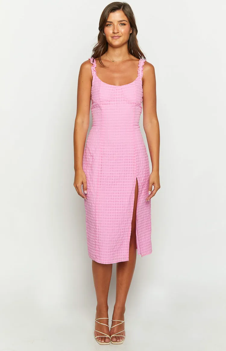 Jessie Pink Midi Dress sold by Beginning Boutique product image thumbnail 2