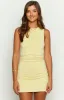 Fortunate Yellow Mini Dress sold by Beginning Boutique