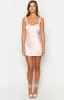 Marbelle Pink Satin Mini Dress sold by Beginning Boutique