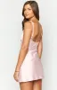 Marbelle Pink Satin Mini Dress sold by Beginning Boutique