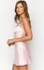 Marbelle Pink Satin Mini Dress sold by Beginning Boutique