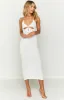 Lotus White Knit Maxi Dress sold by Beginning Boutique