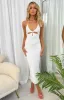 Lotus White Knit Maxi Dress sold by Beginning Boutique