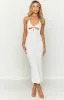 Lotus White Knit Maxi Dress sold by Beginning Boutique
