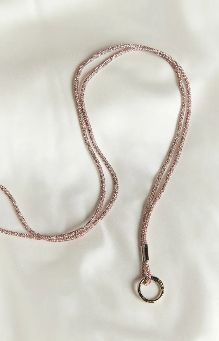 Starlit Pink Rhinestone Mobile Phone Lanyard sold by Beginning Boutique product image thumbnail 2