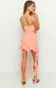 Karla Pink Ruffle Mini Dress sold by Beginning Boutique