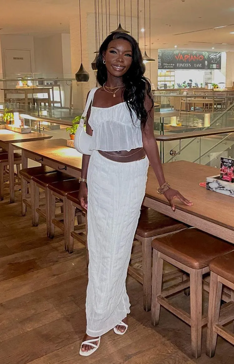 The Moment White Maxi Skirt sold by Beginning Boutique product image thumbnail 2