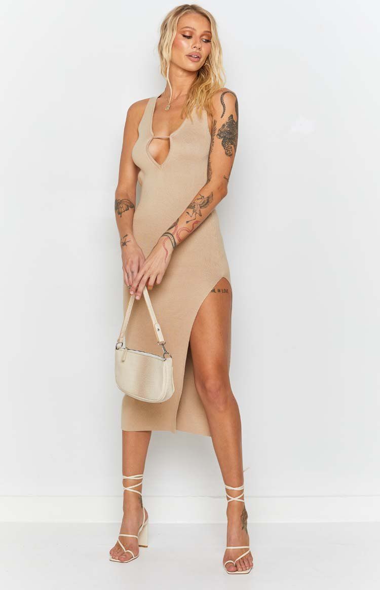 Milford Midi Dress Beige sold by Beginning Boutique product image thumbnail 6
