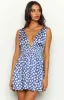 Genovia Navy Floral Mini Dress sold by Beginning Boutique