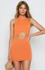 Halley Orange Mini Dress sold by Beginning Boutique