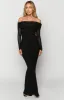 Coraline Black Long Sleeve Maxi Dress sold by Beginning Boutique