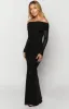 Coraline Black Long Sleeve Maxi Dress sold by Beginning Boutique