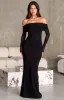 Coraline Black Long Sleeve Maxi Dress sold by Beginning Boutique