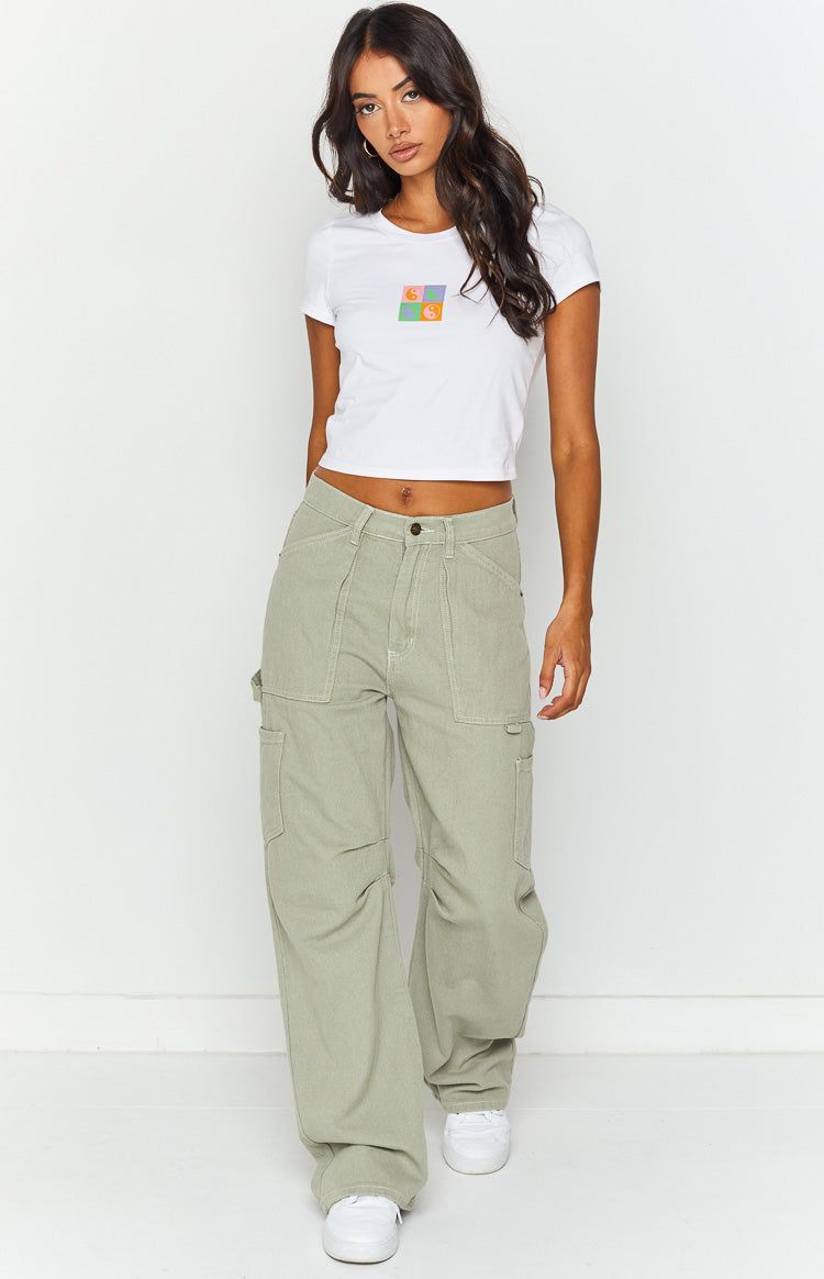 Zen White Graphic Baby Tee sold by Beginning Boutique product image thumbnail 3