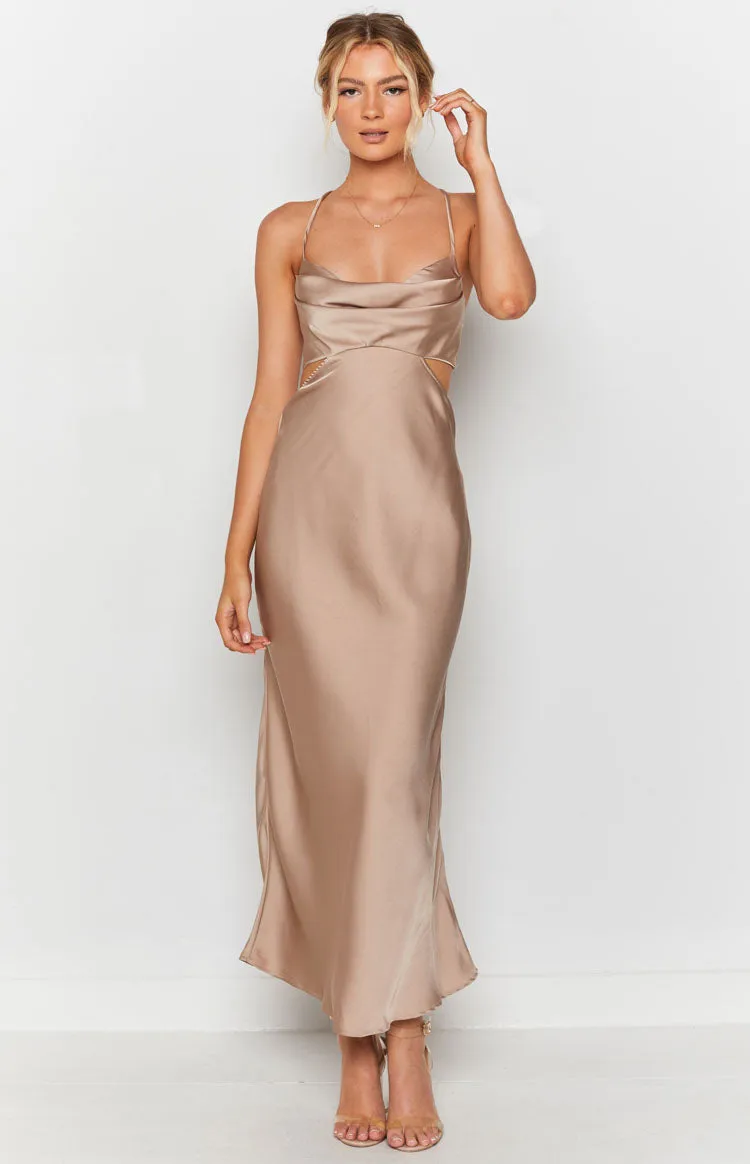 Taleah Cut Out Maxi Dress Mocha sold by Beginning Boutique product image thumbnail 2