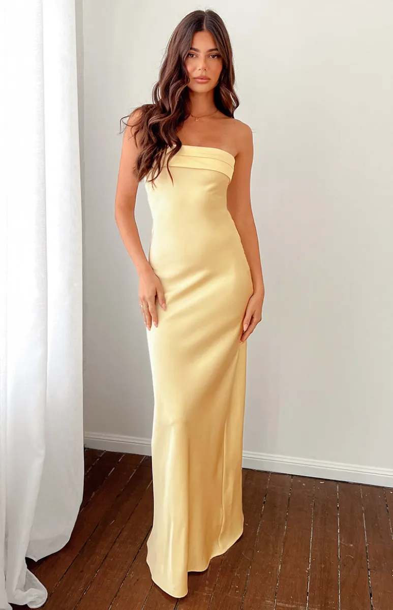 Maiah Yellow Maxi Dress | Parallel