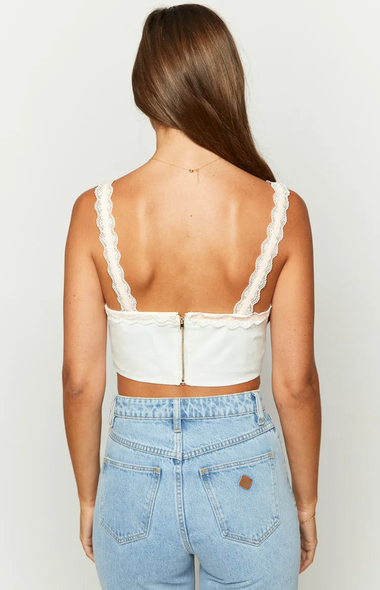 Kristin White Corset Top sold by Beginning Boutique product image thumbnail 5