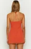 Louisiana Orange Mini Dress sold by Beginning Boutique