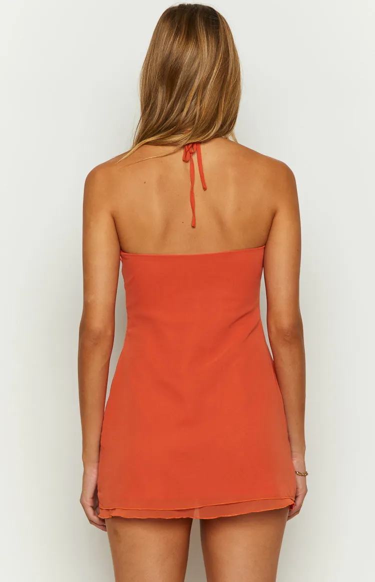 Louisiana Orange Mini Dress sold by Beginning Boutique product image thumbnail 5