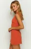 Louisiana Orange Mini Dress sold by Beginning Boutique
