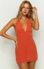 Louisiana Orange Mini Dress sold by Beginning Boutique