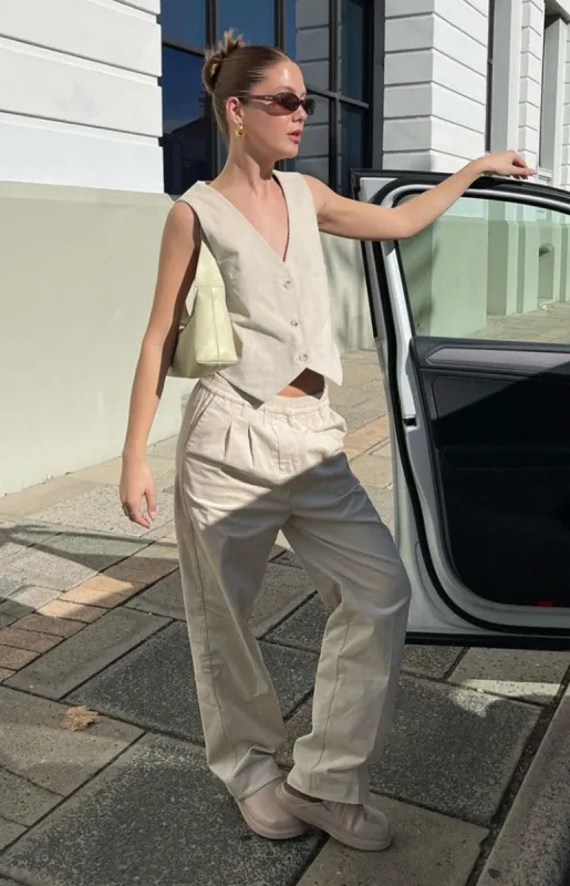 Lioness Agyness Pant Beige sold by Beginning Boutique