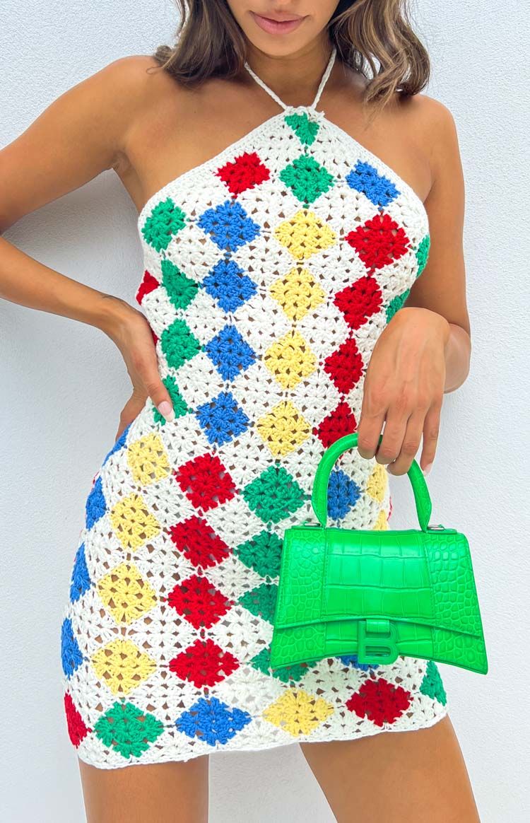 Sunburn Multi Mini Dress sold by Beginning Boutique